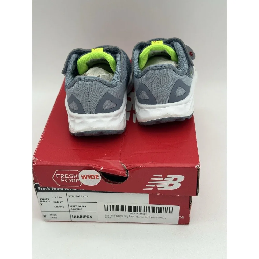 NEW BALANCE Fresh Foam Arishi v4 Bungee Sneaker Baby Infant Shoe Size 2 Wide NEW